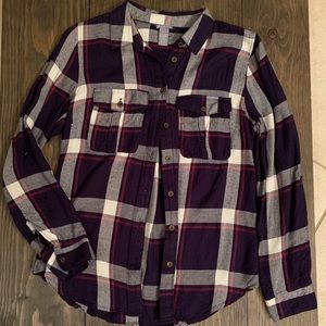 Charlotte Russe Plaid Long Sleeve
